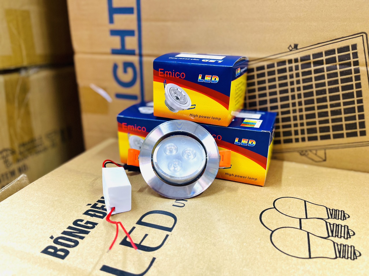 Đèn LED  Âm Trần Mắt Ếch Hạt 3W