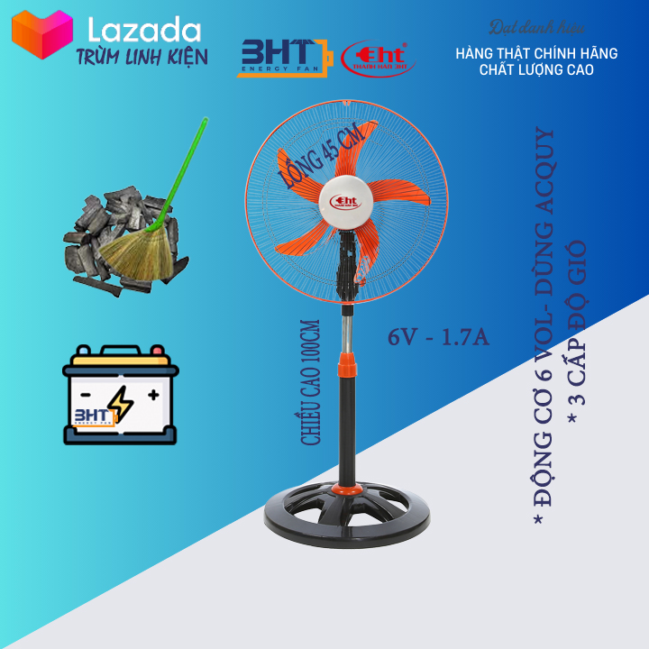 QUẠT LỠ CÔNG NGHIỆP DÙNG BÌNH 12V (SP KO KÈM ACQUI)