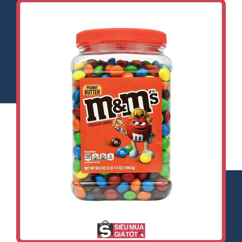 [HCM]KẸO SOCOLA NHÂN ĐẬU PHỘNG M&M PEANUT BUTTER 1.55KG