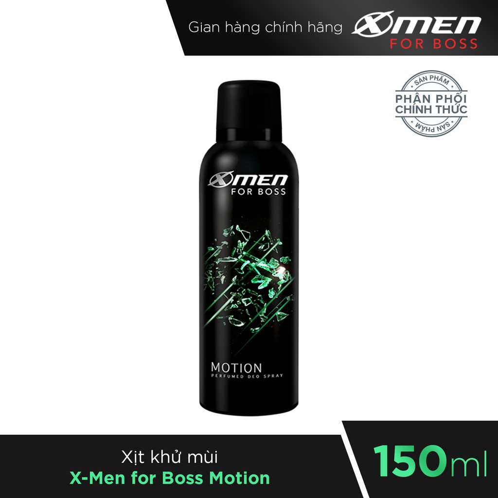 Xịt khử mùi x-men for boss motion 150ml