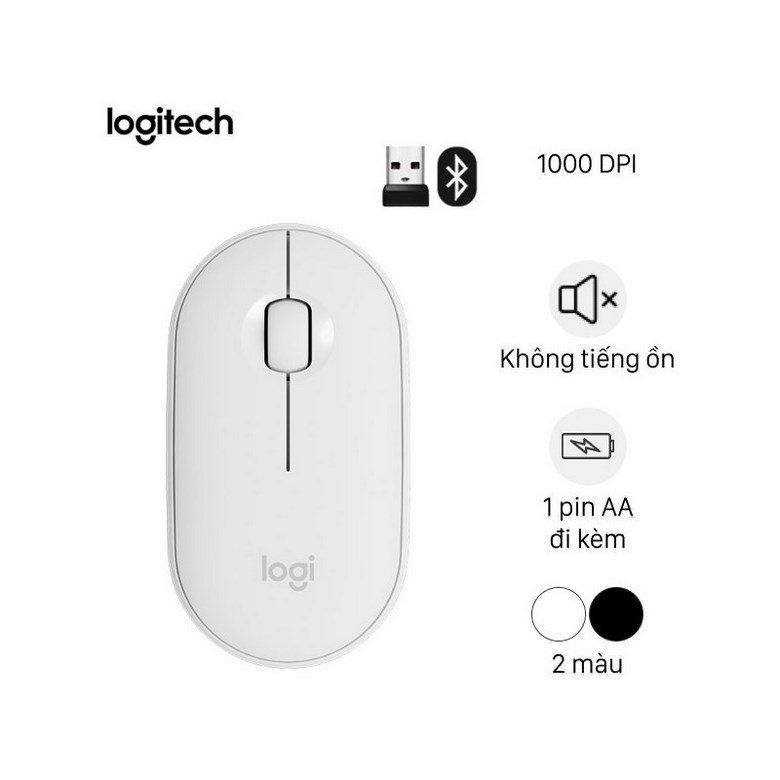 Chuột không dây Logitech Pebble M350 - Bảo Hành 1 Đổi 1