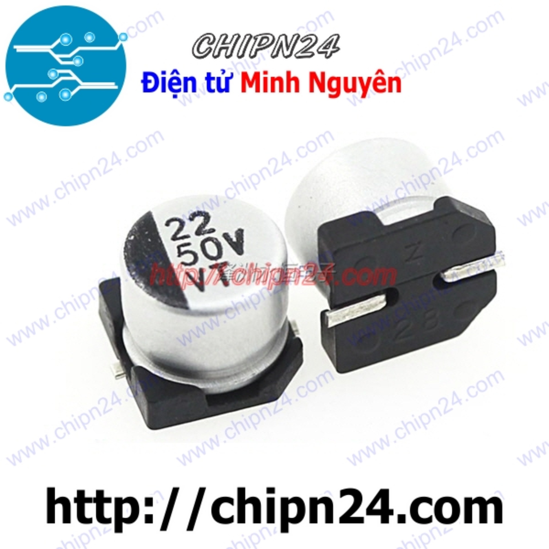 Tụ nhôm 22uf 50v 6.3x5.4mm