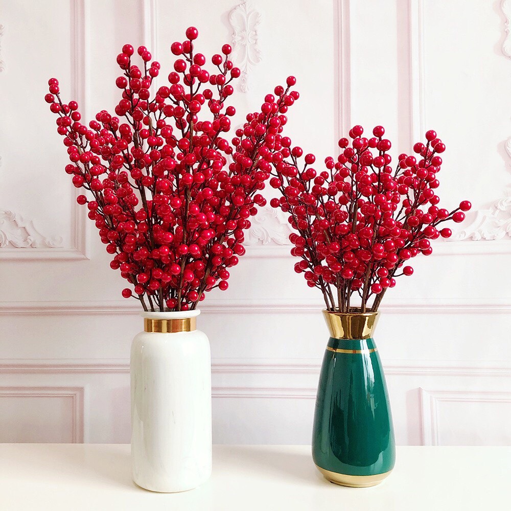 cành đào đông đỏ mang may mắn tài lộc, cành đào cherry ngày tết