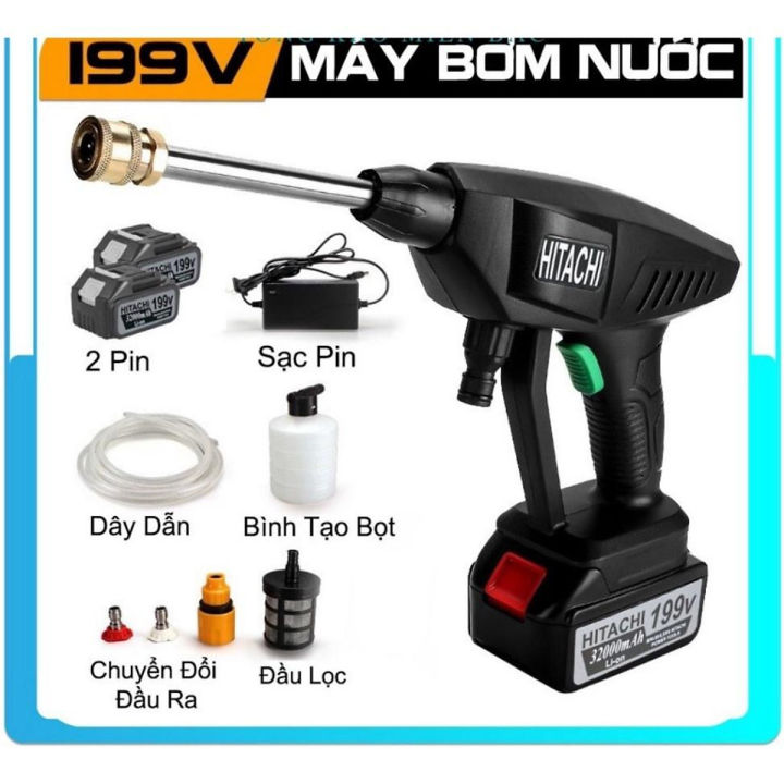 Máy Rửa Xe Cầm Tay Mini Cao Áp Gia Đình Dùng Pin Chuẩn Động Cơ Lõi Đồng Siêu Khỏe Súng Rửa Xe Áp Lực Cao Đánh Bay Vết Bẩn Siêu Trâu Có Chế Độ Phun Sương Tạo Bọt Tuyết Rửa Nhà Rửa Sân Vườn Tưới Cây Tiện Lợi