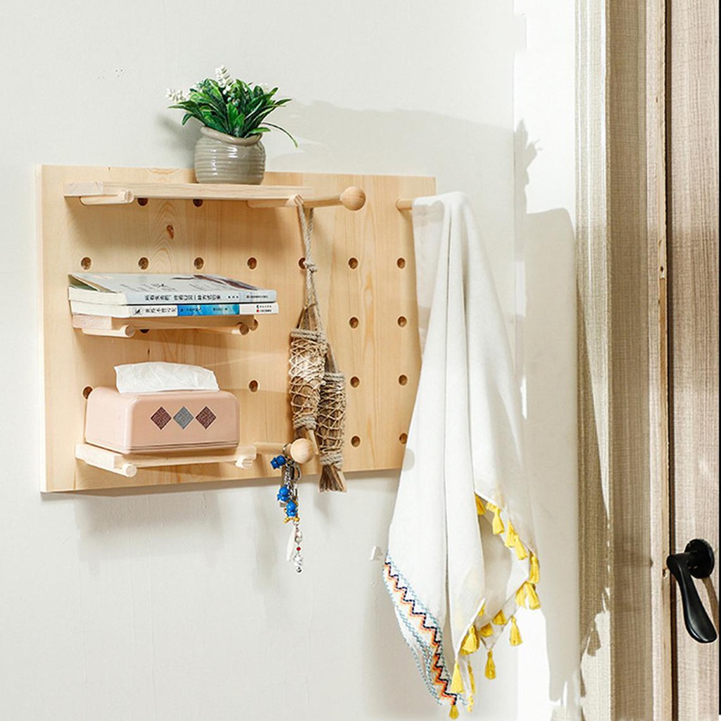 Kệ gỗ Pegboard treo tường thông minh TWS01