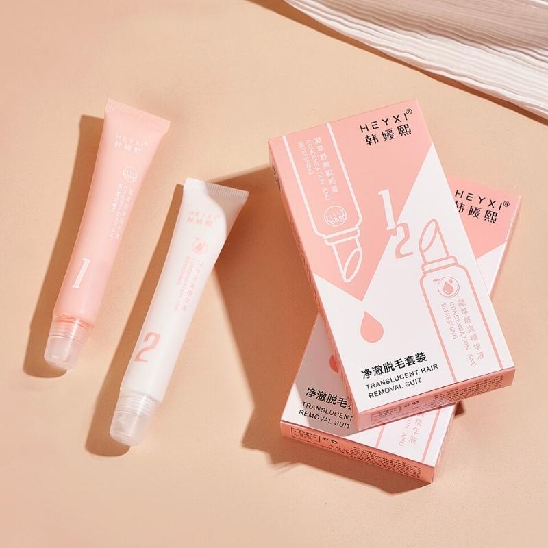 Kem Tẩy Lông Heyxi Nội Địa Trung Cao Cấp Kem Wax Lông An Toàn Không Đau Không Kích Ứng Da Tặng Kèm Kem Dưỡng Da