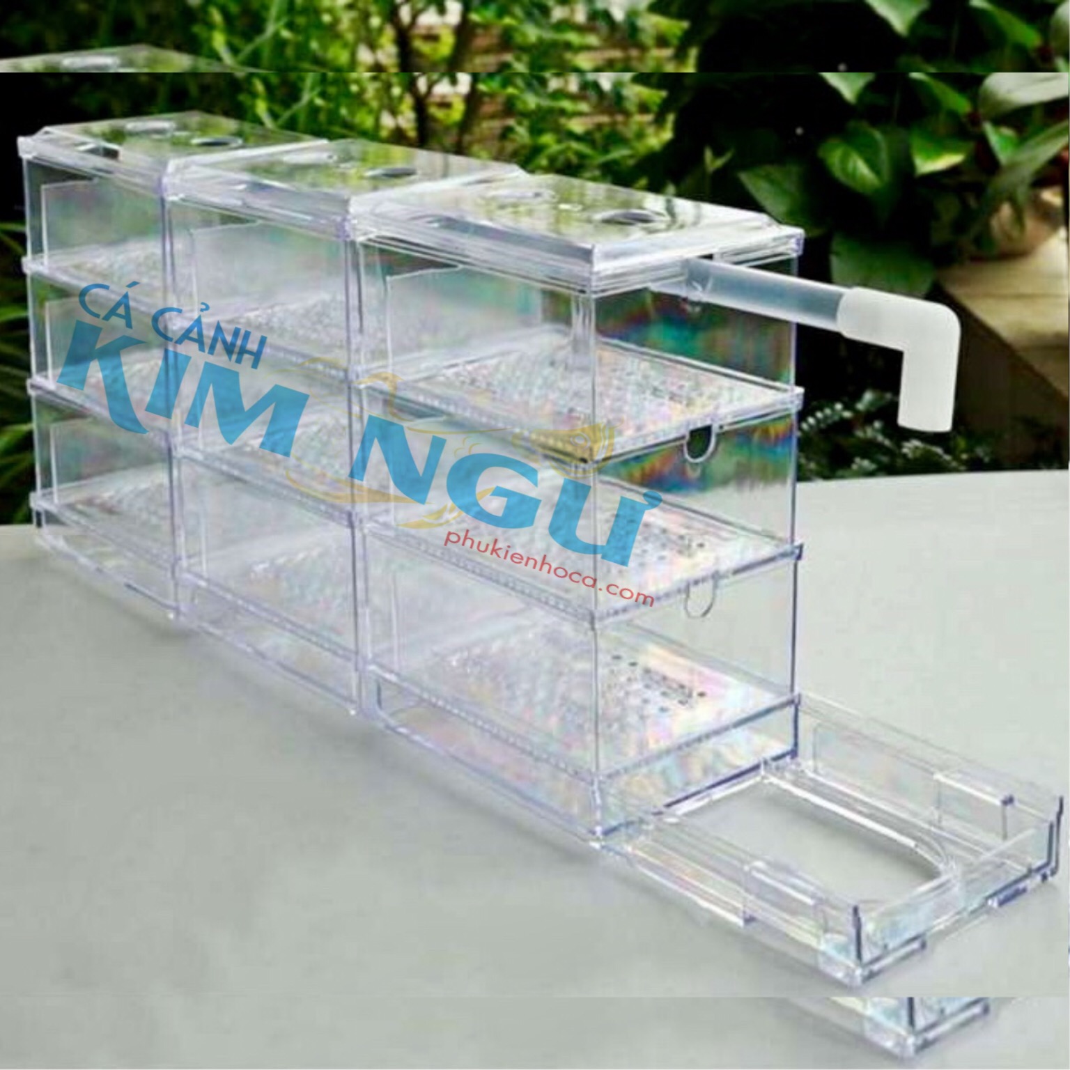 Bộ Lọc Dàn Mưa Mica Lọc Nước Hồ Cá 60cm (3Tầng* 3Dãy)