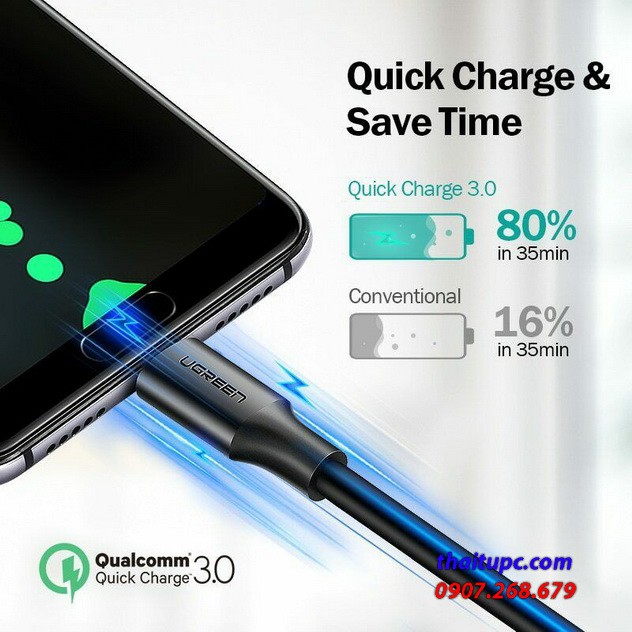 Cáp USB to USB-C Data Cable, Dài 2m - UGREEN 60118