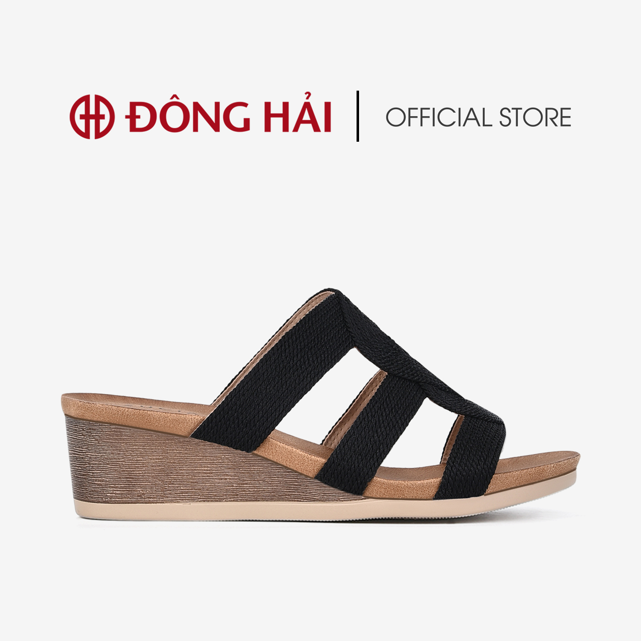Dép nữ zucia quai ngang đế xuồng 6cm - dhld4