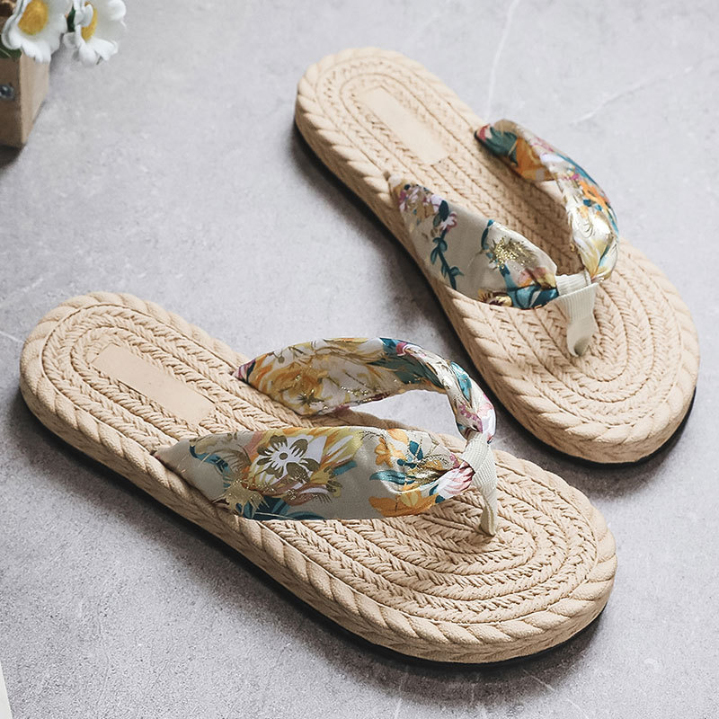 Dép Xỏ Ngón Giả Cói Quai Vải