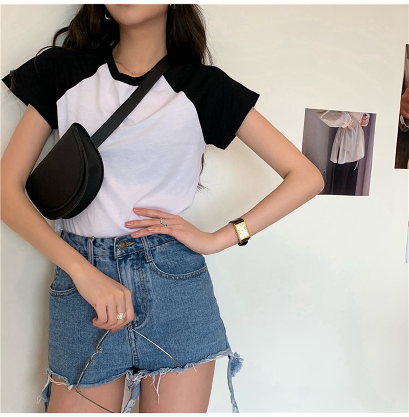 MS6680 Áo phông, áo thun nữ raplan croptop