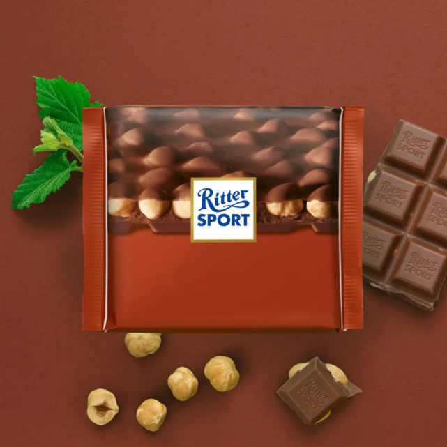 Socola sữa hạnh nhân RITTER nhập khẩu từ nước Đức, 100g
