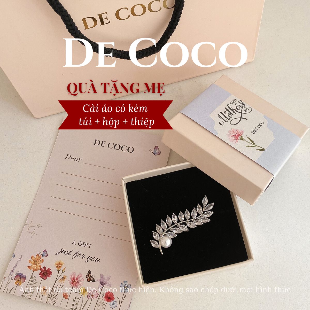 Ghim cài áo cao cấp, phụ kiện thời trang cài áo basic đính đá Premium De Coco