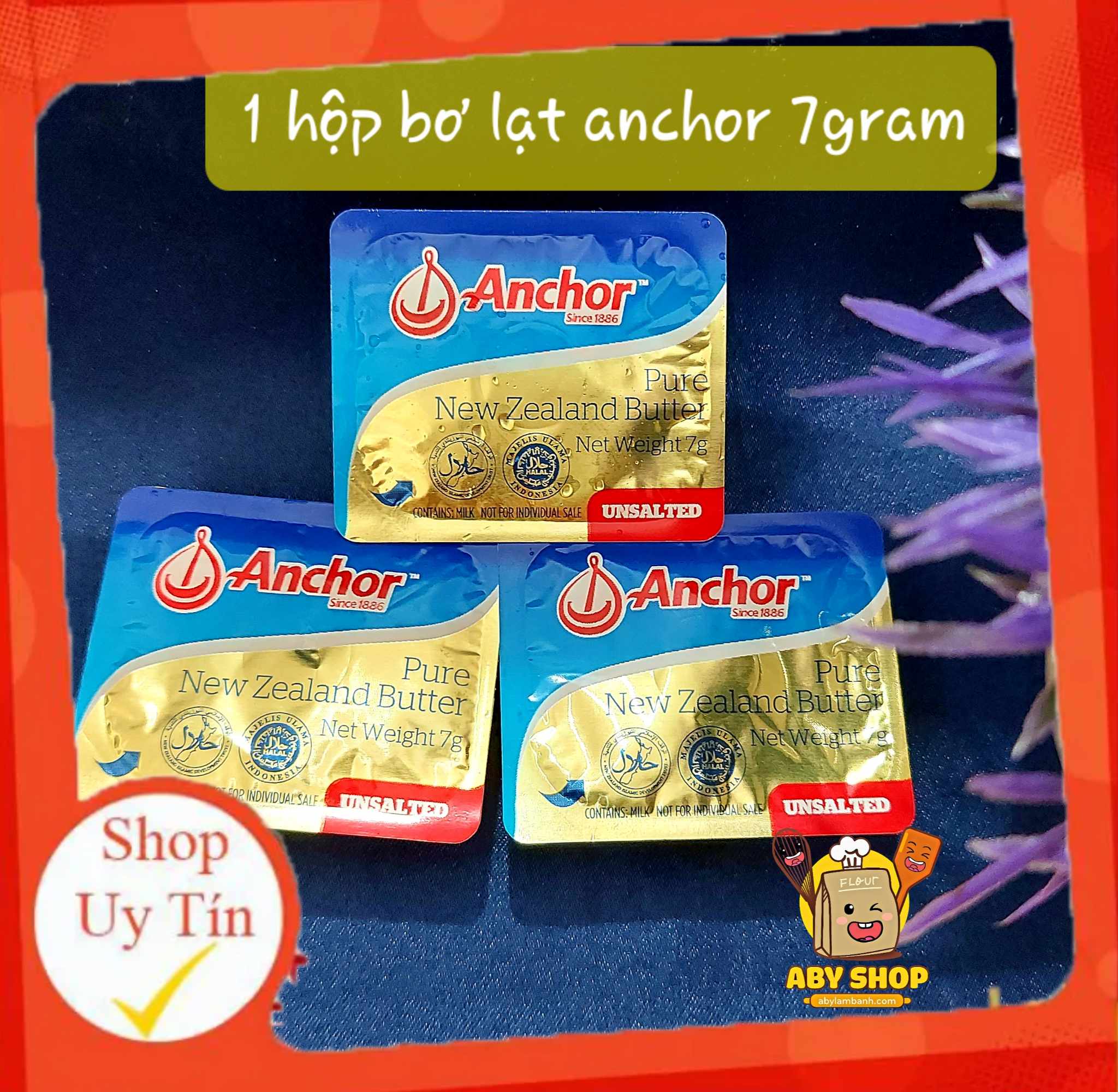 1 Hộp bơ lạt 7gram ⚡ GIÁ TỐT ⚡7gr bơ anchor nguyên liệu không thể thiếu trong làm bánh