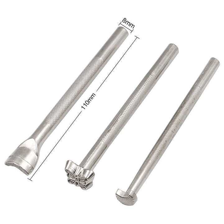 Khắc da - đục da họa tiết 20 món - dụng cụ làm đồ da thủ công