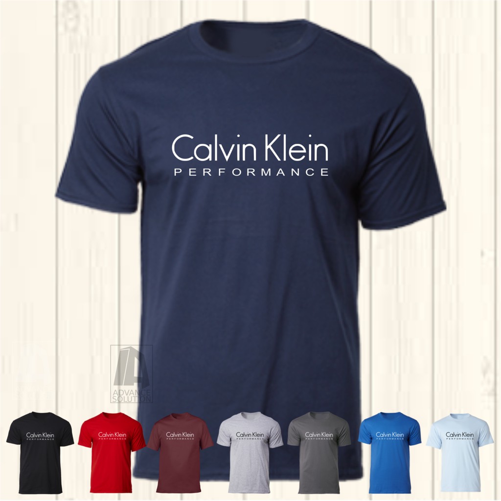 CALVIN KLEIN T-Shirt Black 100 Cotton Short Sleeve White Red Blue  MenWomenLadies Baju Hitam Putih Merah Biru 