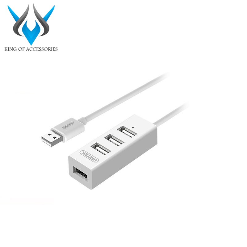 HUB chia USB 2.0 Unitek Y-2146 từ 1 ra 4 cổng USB - siêu gọn (Trắng) - Nhất Tín Computer