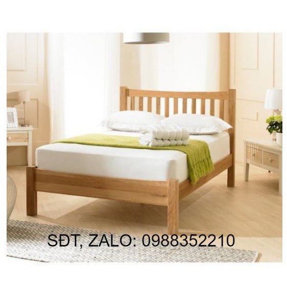 Giường nan dọc gỗ sồi Mỹ 1m2x2m