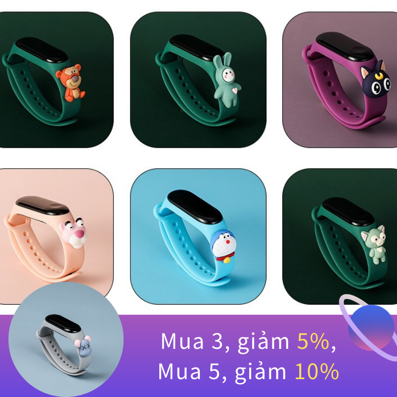 Nơi bán Đồng hồ đa chức năng cho trẻ em, có đèn LED, họa tiết hoạt hình, không thấm nước - INTL
