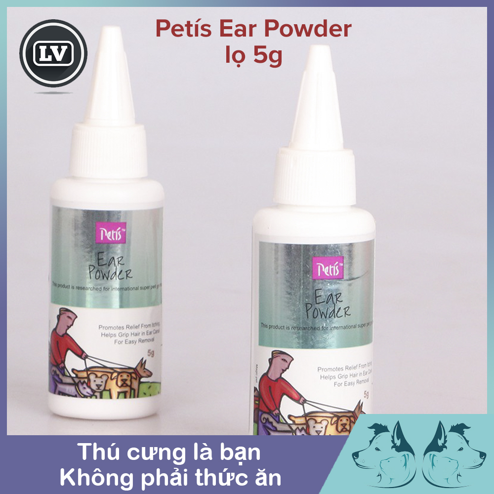 Bột nhổ lông tai Petis Ear Powder 5g dành cho thú cưng  Phụ kiện Long Vũ