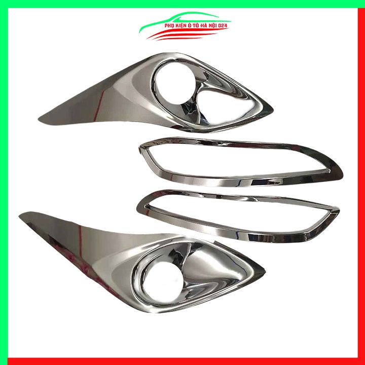 Ốp viền đèn gầm trước sau xe ô tô Vios 2019 2020 nhựa ABS mạ crom chống trầy xước, trang trí ô tô