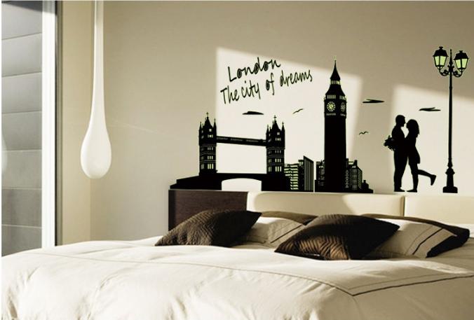 [HCM]Decal trang trí Thành Phố London- Dạ Quang