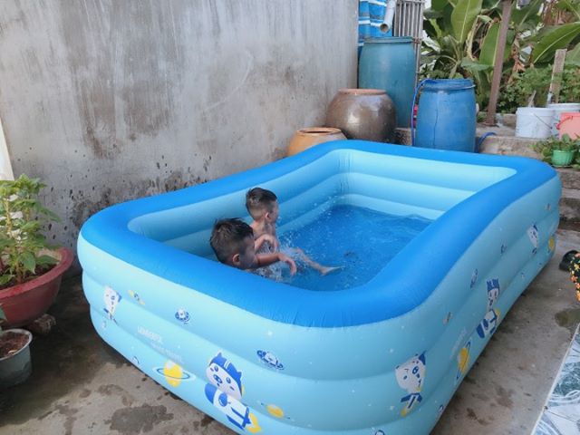 Bể Bơi Phao Cho Bé 2M55 Hàng Loại 1, dành cho 5-7 bé cùng chơi