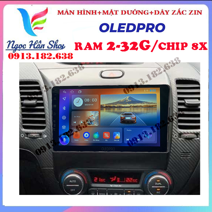 Màn hình android 10. màn hình OLEDPRO kết nối wifi cho xe KIA K3 -  CERATO 2014-2018, hệ điều hành Android 10. tương thích với nhiều định dạng video, hình ảnh sắc nét, âm thanh trung thực - camera hanh trinh gia re