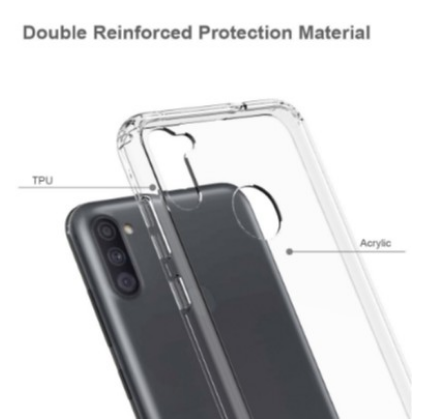 Ốp lưng Silicon mềm trong suốt dành cho Samsung Galaxy A11