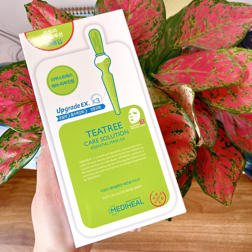 10 Mặt Nạ Trà Xanh Mediheal Teatree Care Solution Essential Mask (Hộp 10 miếng)
