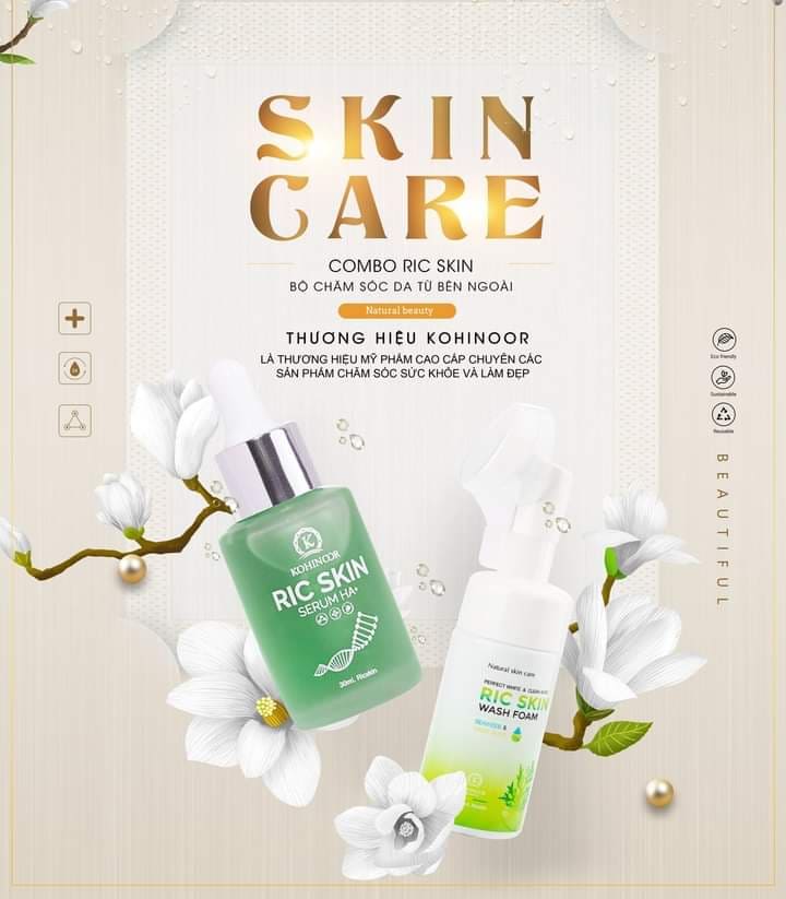 [Chính hãng] RIC SKIN Combo Chăm Sóc Da Từ Tảo Biển