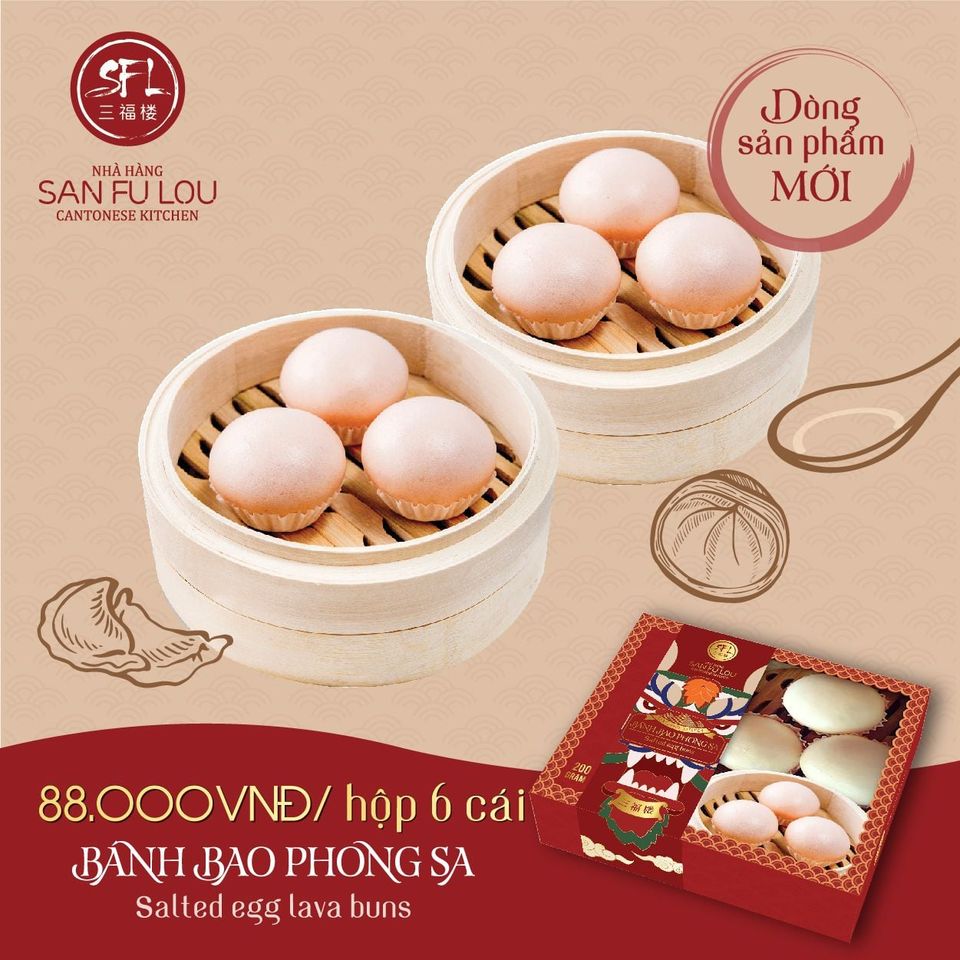 [San Fu Lou] Bánh Bao Phong Sa - 6 cái (200gr)