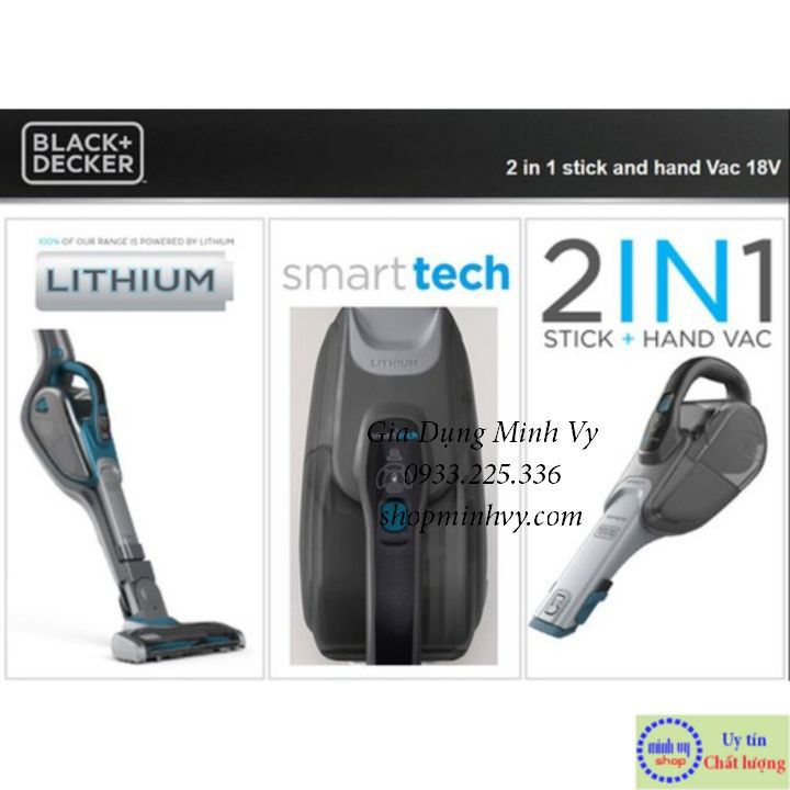[HCM]Máy hút bụi cầm tay pin sạc Black&Decker CS1830B