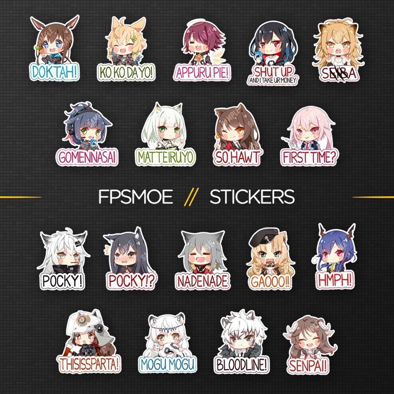 hình dán hololive 30-60 ảnh khác nhau ép lụa / Sticker hololive