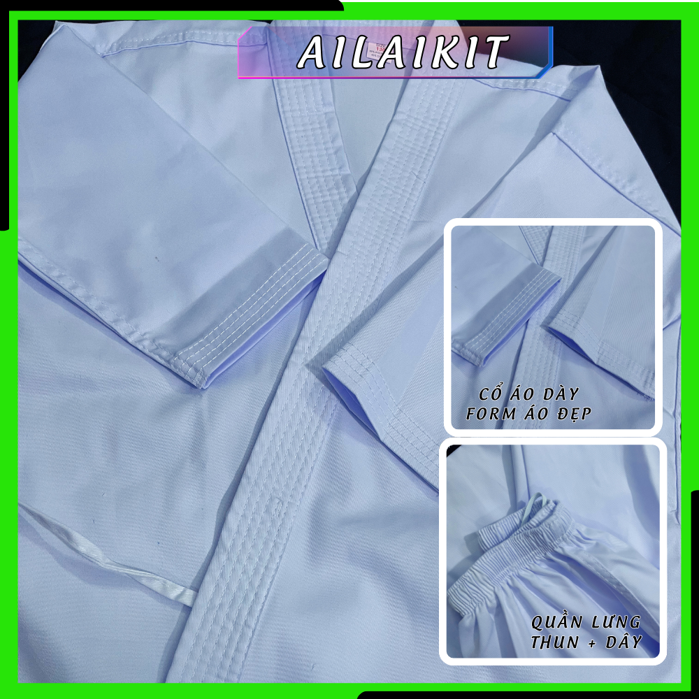 [HCM]{Võ Phục Karate Vải Kaki Ailaikit}  Đồ Võ Karate Loại Tốt Gía Rẻ