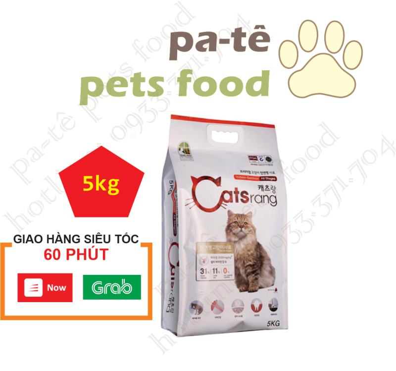 Hạt thức ăn cho mèo Catsrang - 5kg - Xuất xứ Hàn Quốc - HÀNG CHÍNH HÃNG