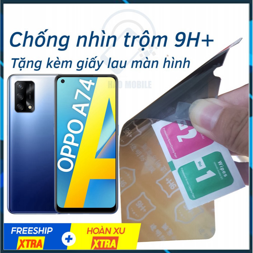 Dán chống nhìn trộm oppo a74, a74 5g - dán cường lực dẻo nano