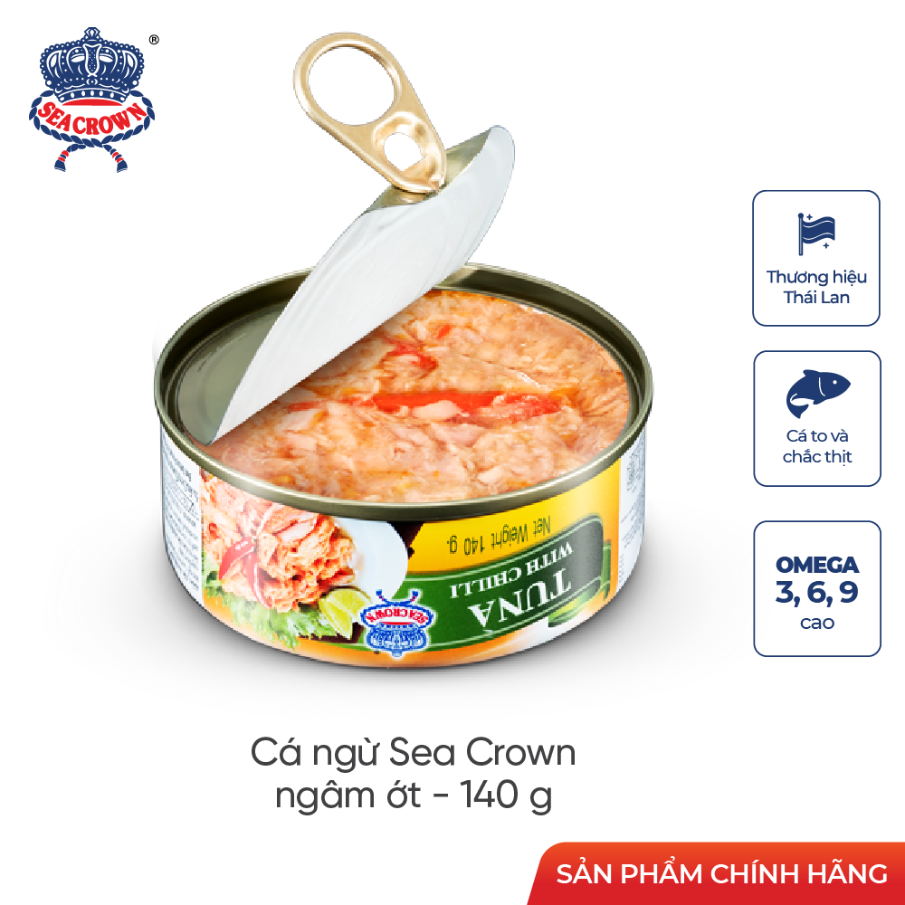 Lốc 4 Lon -  Cá Ngừ Sea Crown Sốt Ớt 140g