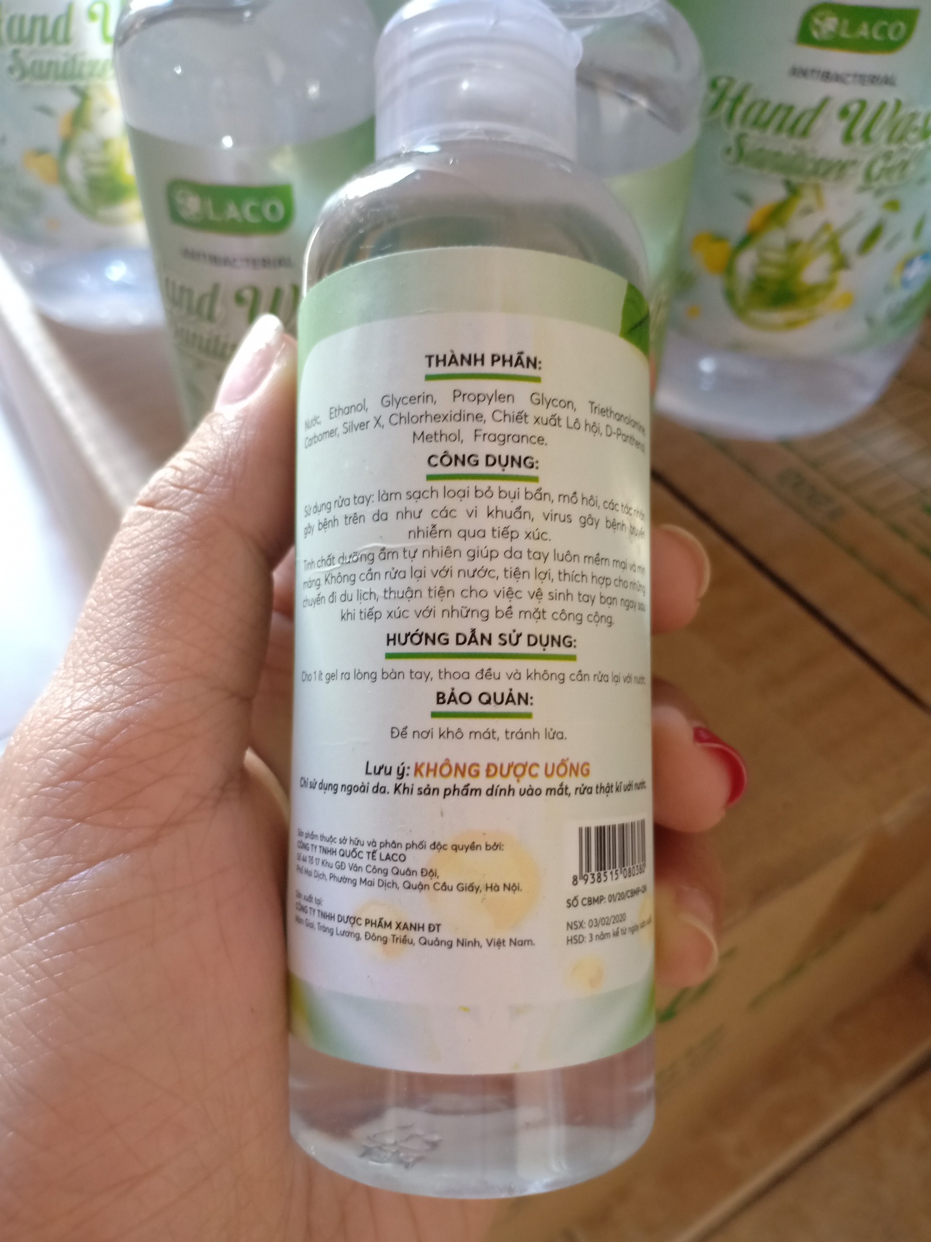 Gel rửa tay khô Laco sát khuẩn 100ml