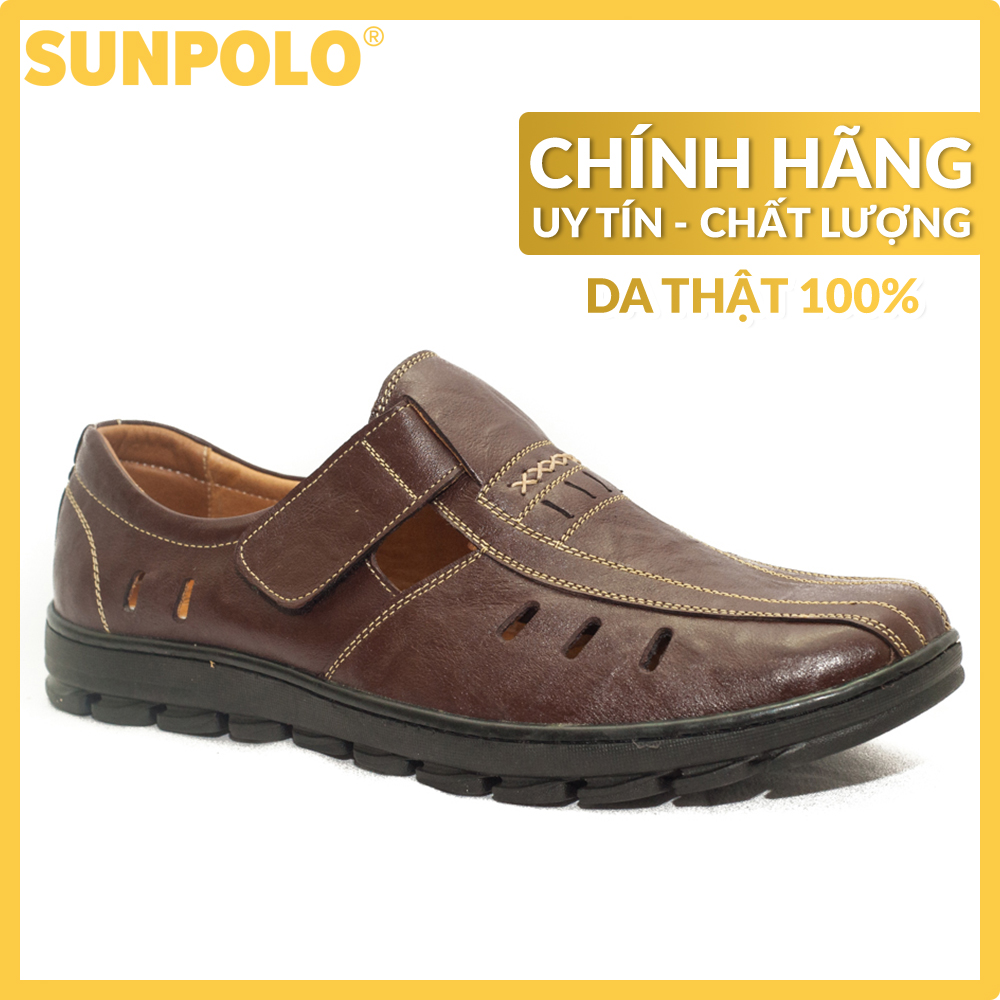 Giày Rọ Nam Da Bò SUNPOLO STA679 (Đen, Nâu)