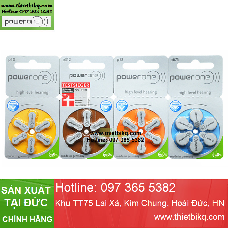 Pin máy trợ thính Power One P675 Zin Đức