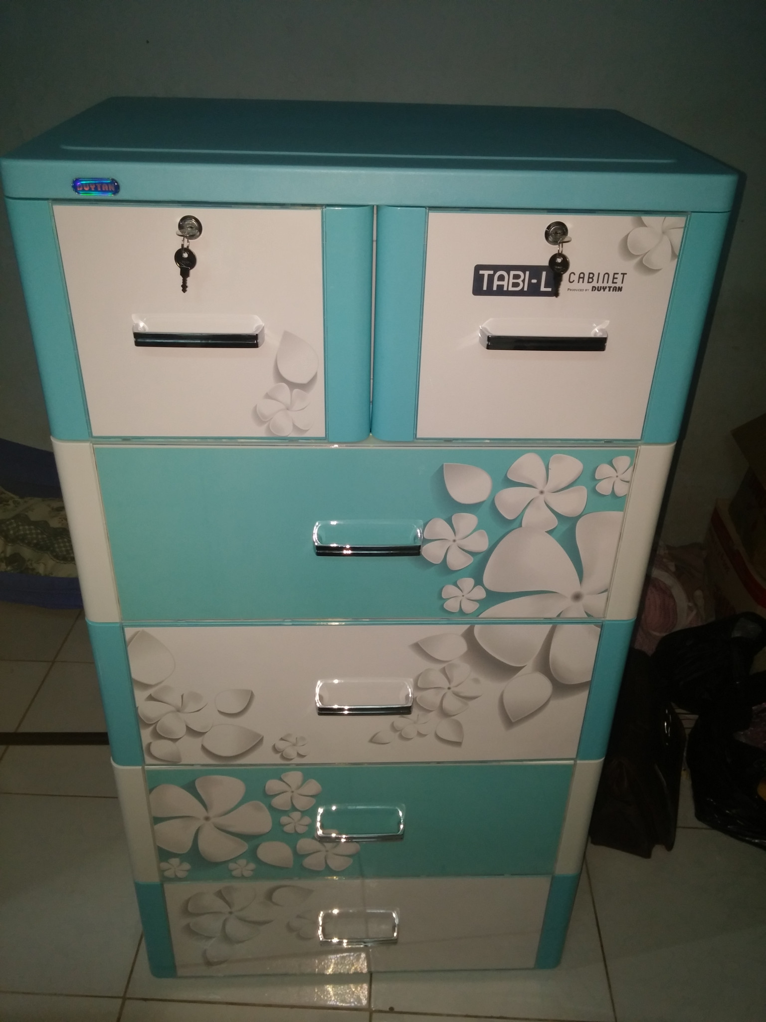 [HCM]Tủ nhựa duy tân TABI-L HOA SỨ 5 Tầng 6 ngăn ( SIZE LỚN NHẤT )