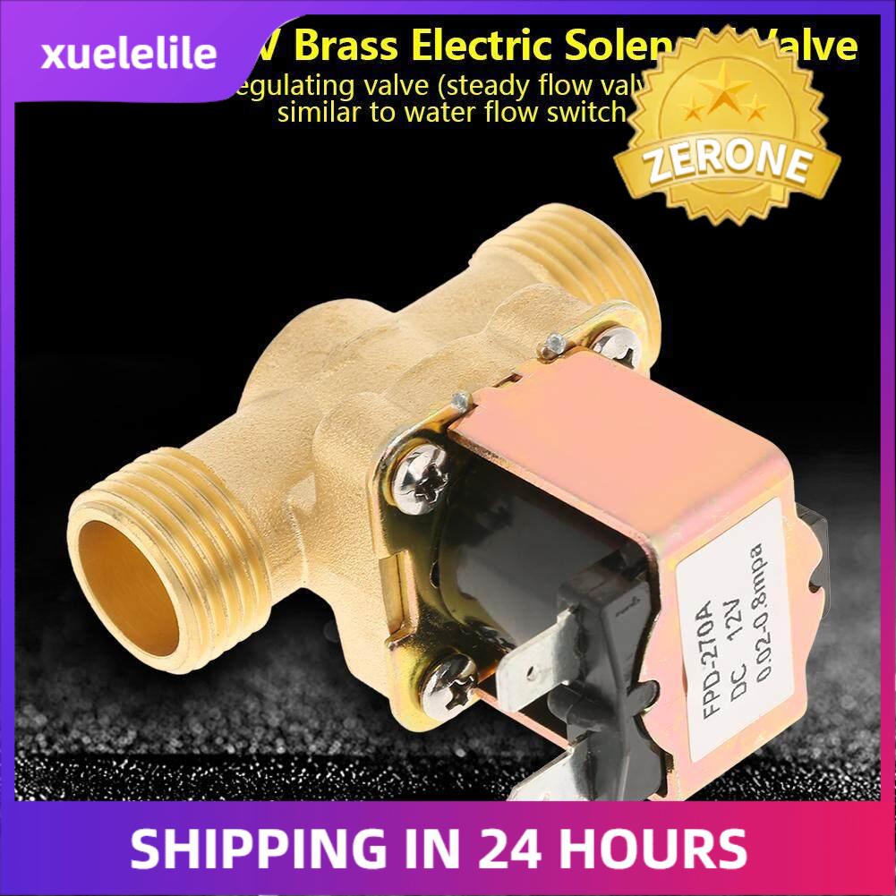 1/2 DC 12V Normally Closed Brass Electric Solenoid Valve For Water Control