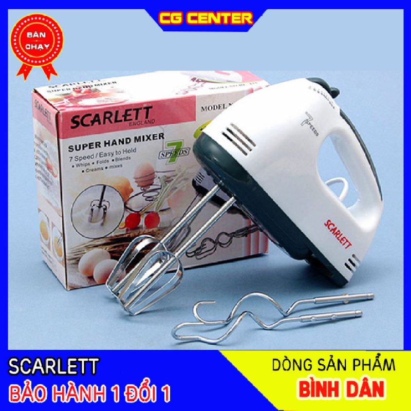 Giá bán Máy Đánh Trứng Cầm Tay SCARLET 07 Tốc Độ 180W Loại Cao Cấp 2020. DỤNG CỤ KHÔNG THỂ THIẾU TRONG BẾP CỦA BẠN-BẢO HÀNH 3 THÁNG TẠI PopBee Store