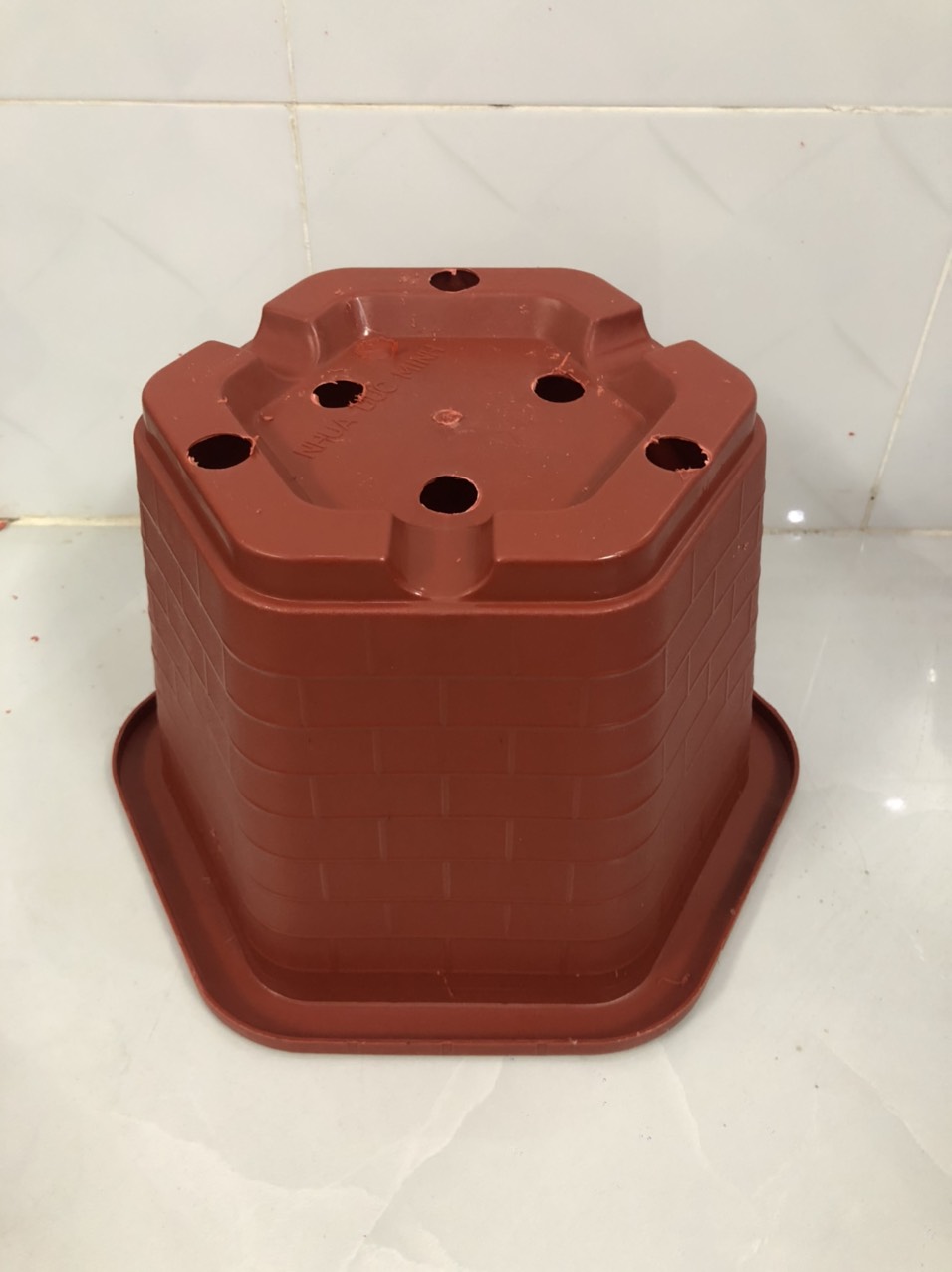 Chậu nhựa trồng cây 5 cái FA380 đỏ