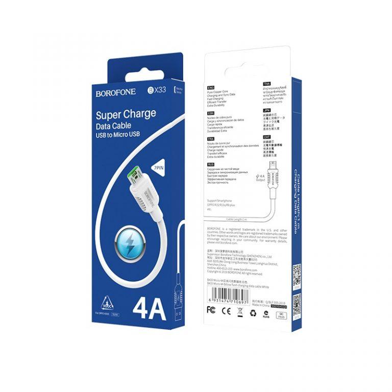 BOROFONE - Dây Cáp Sạc Nhanh BX33 Cổng Micro 4A 12m