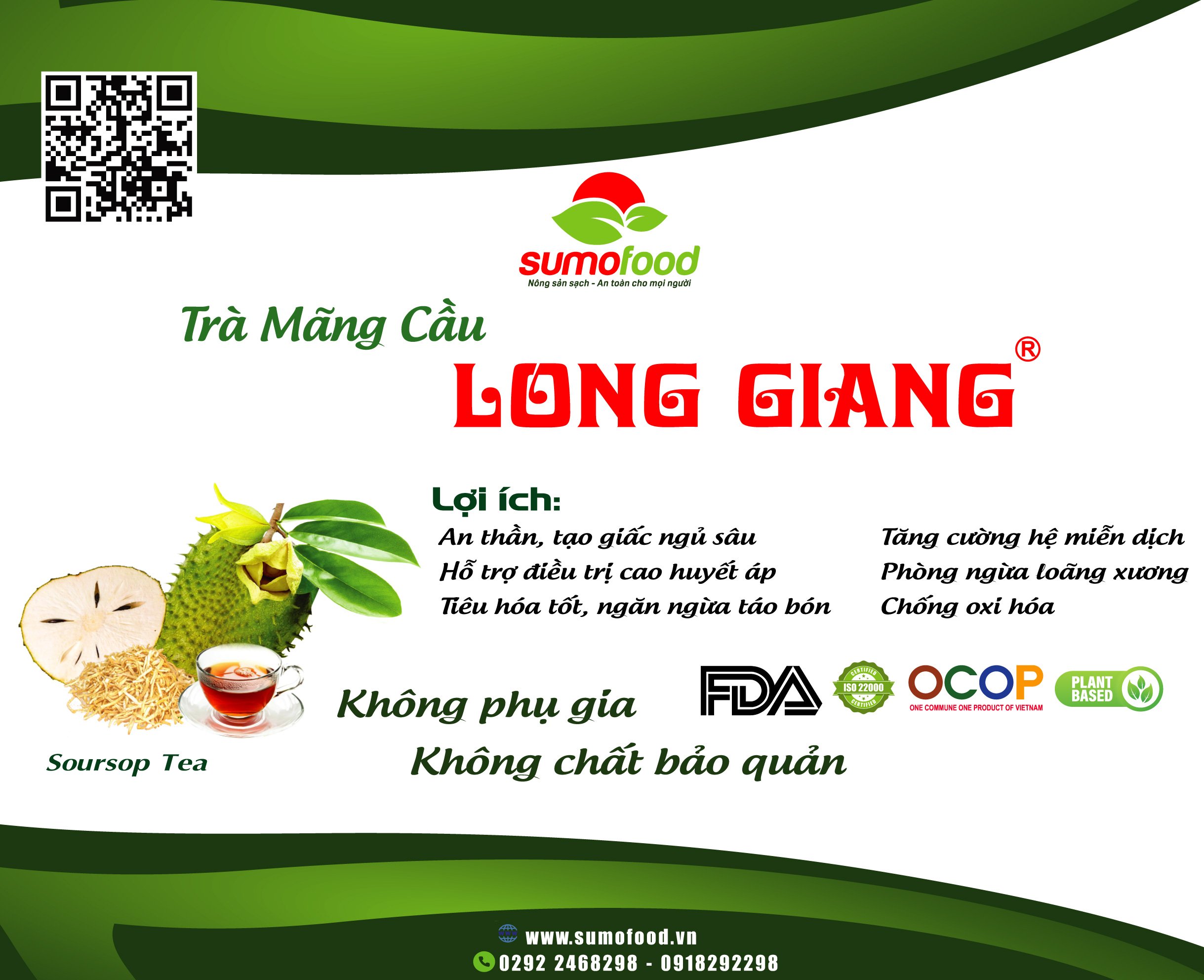 Trà mãng cầu Long Giang túi 100g