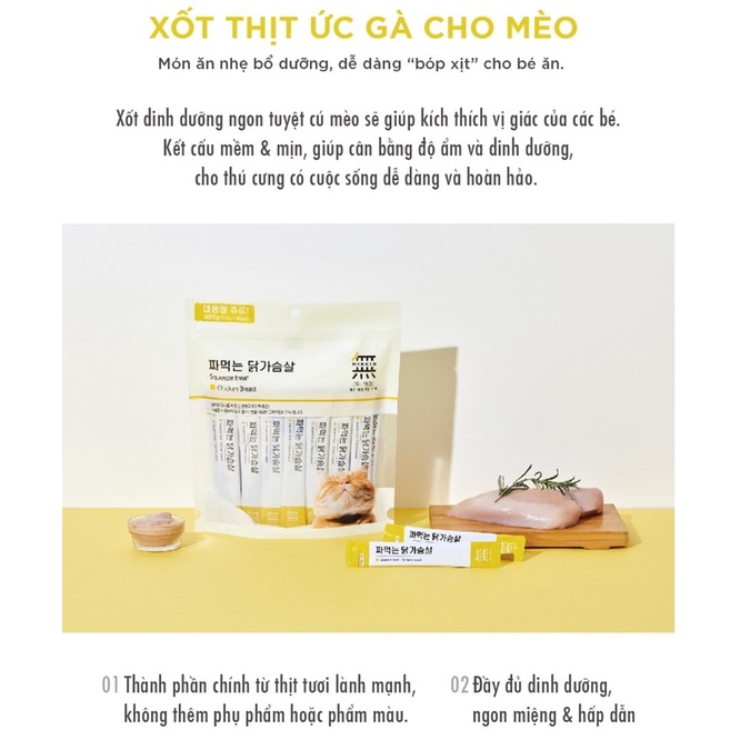 Súp thưởng margin cho mèo 12g/thanh