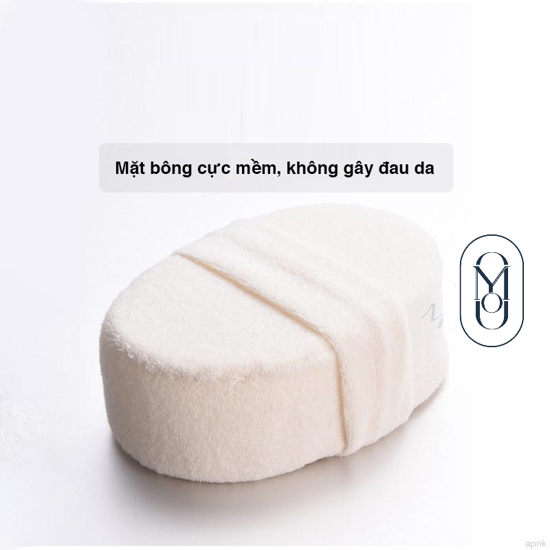 Bông tắm tạo bọt 2 mặt (mềm + tẩy da chết)