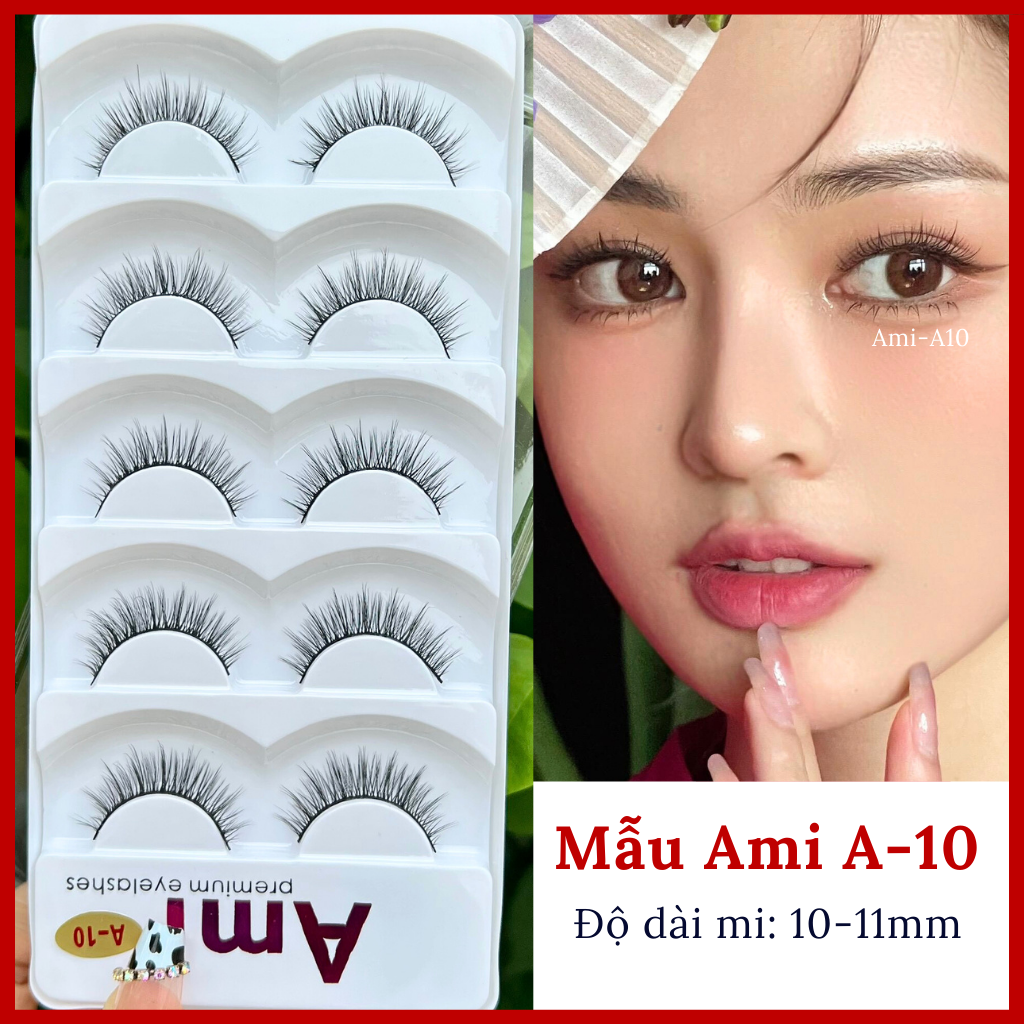 Lông Mi Giả Chồn Tự Nhiên Cao Cấp Ami 5 Cặp